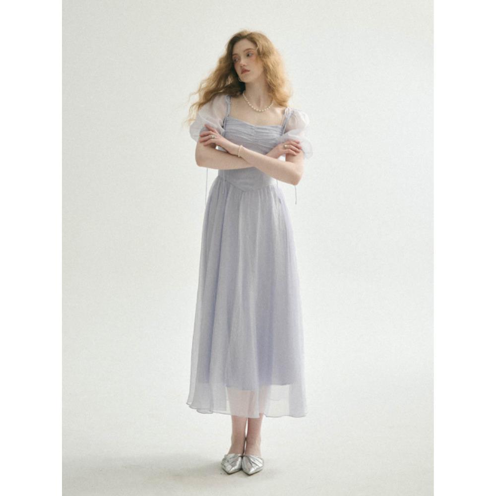 ◆Since Then◆ Minerva Ribbon Long One Piece Blue