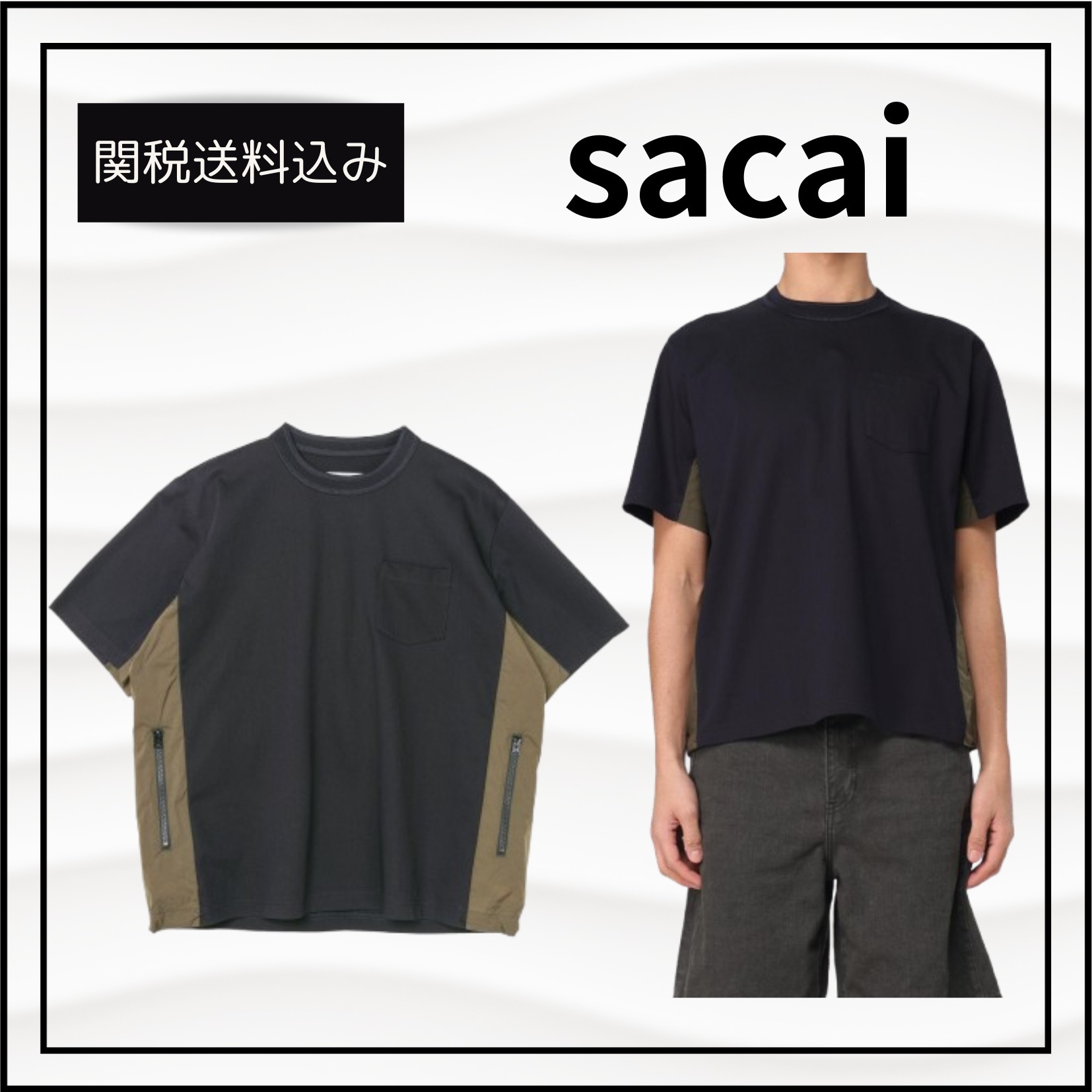 関税送料込★sacai コットンジャージーTシャツ
