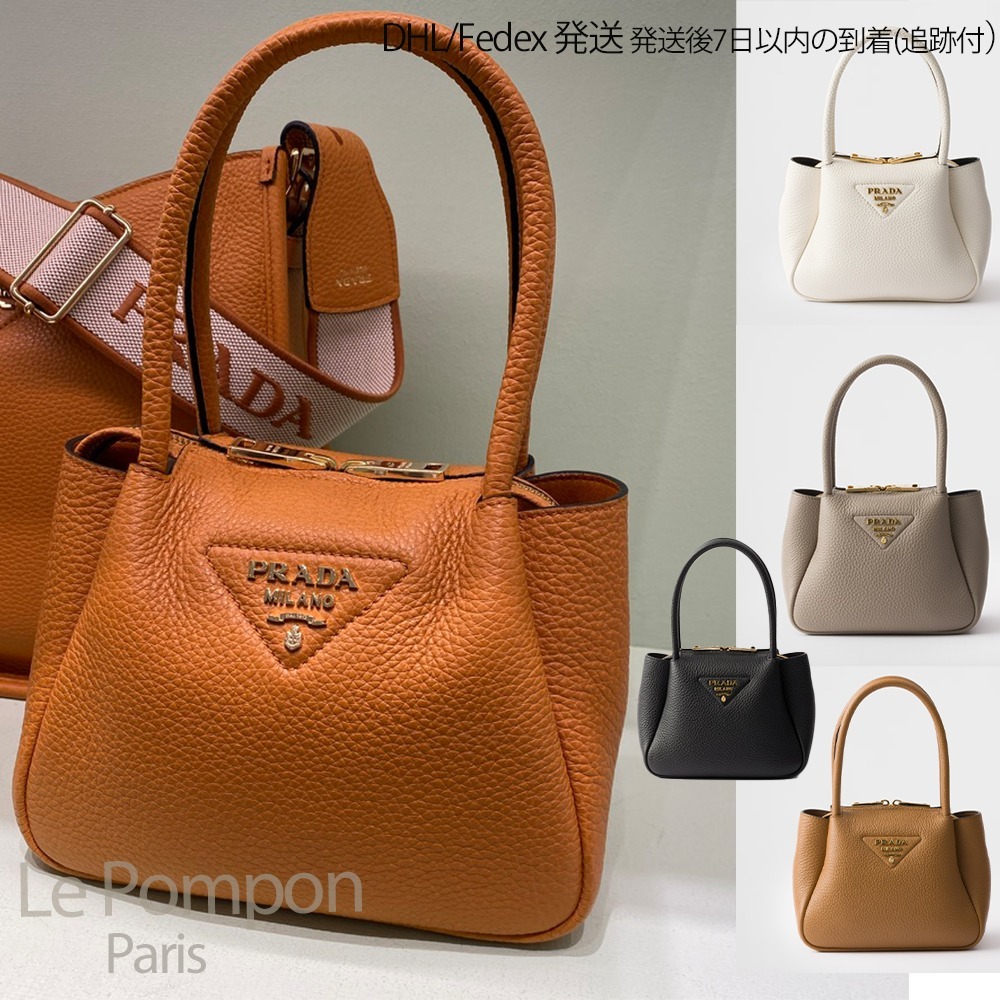PRADA☆フルーヴィッテロダイノソフトレザーミニハンドバッグ
