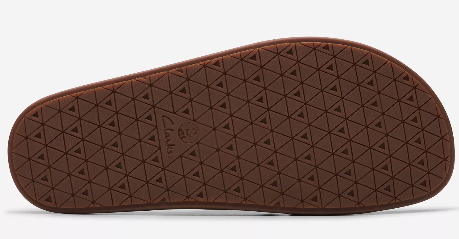 CLARKS スライド サンダル ブラウン レザー ベルクロ スニーカー CLARKS スライド サンダル レザー ブラウン スニーカー