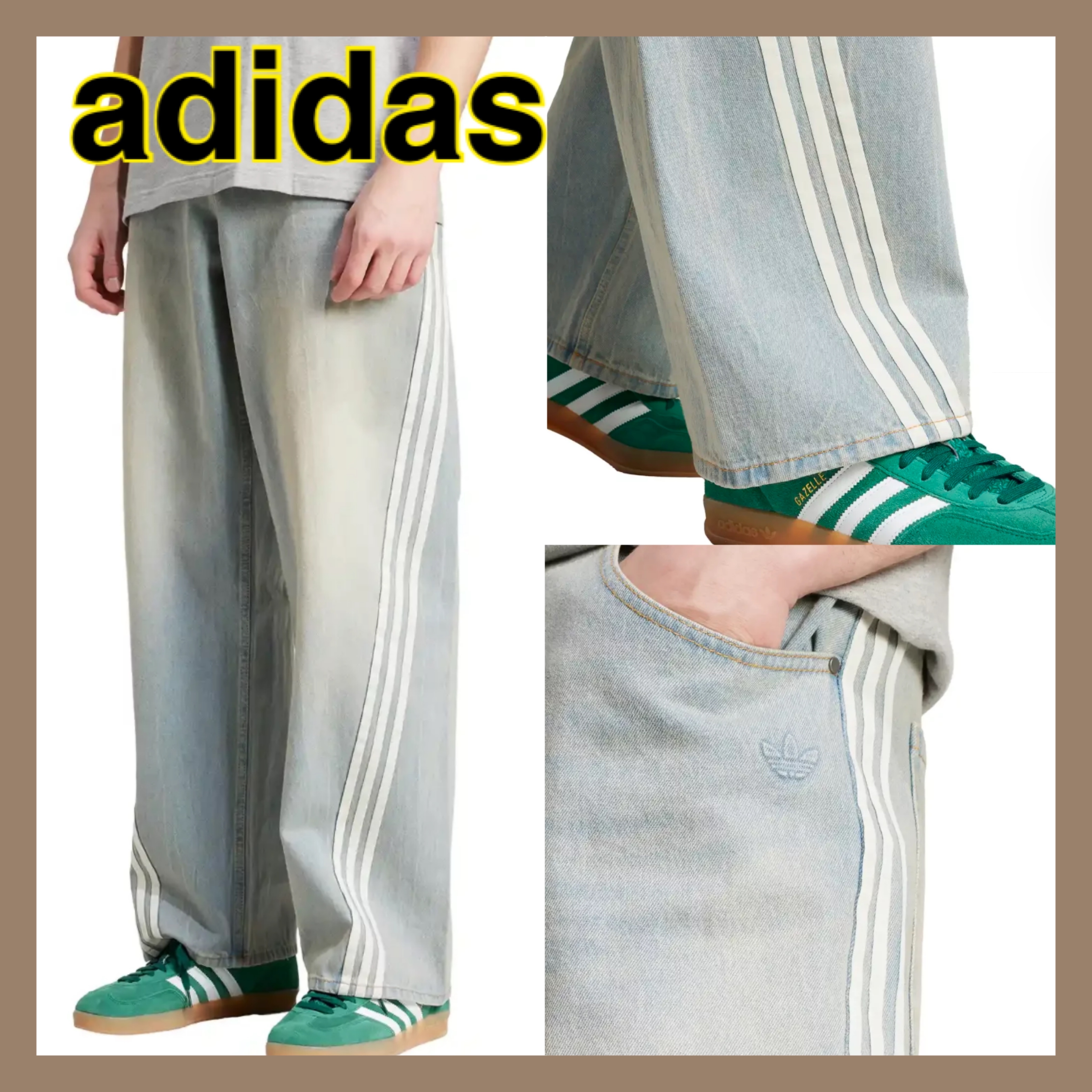 【ADIDAS】ADILENIUM 3 LOOSE FIT DENIM PANTS