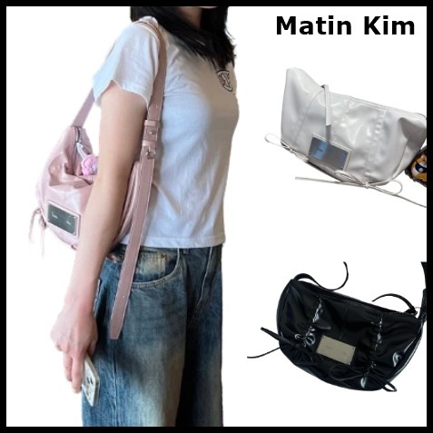 Matin Kim Half Shirring Ribbon Round Bag ショルダーバッグ