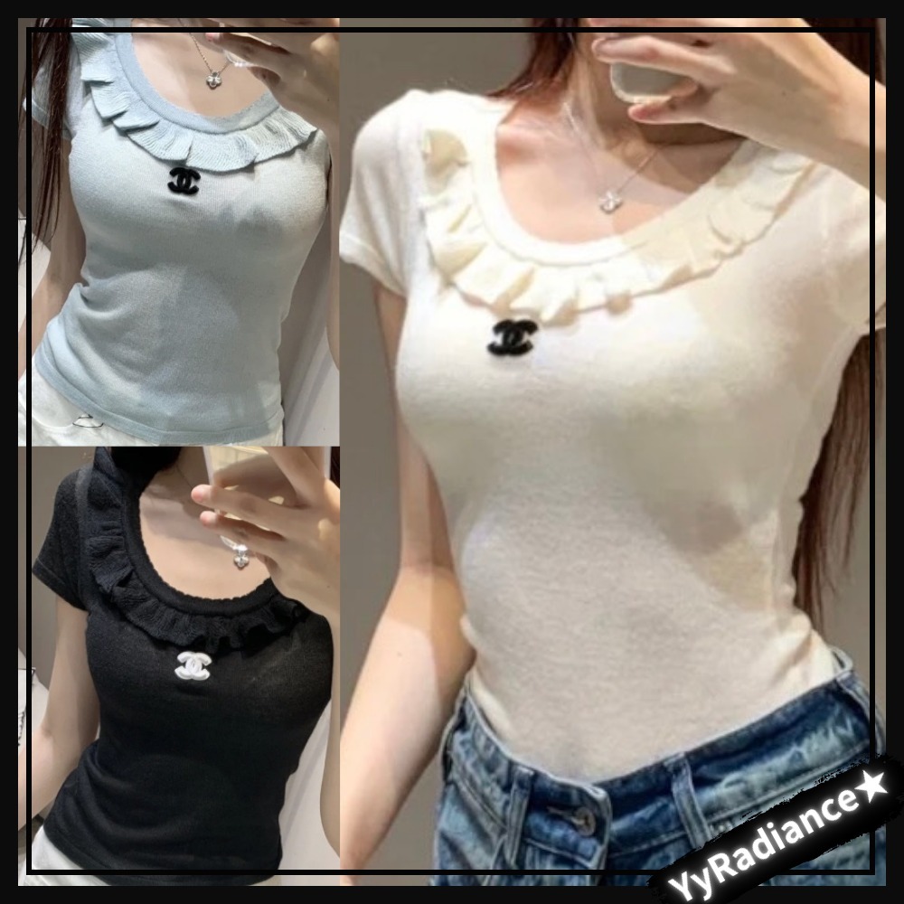 【フリルがフェミニンで可愛い♡】CHANEL トップス