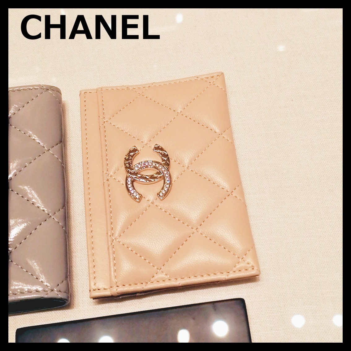 CHANEL シャネル カードケース CCロゴ 名刺ケース オレンジ