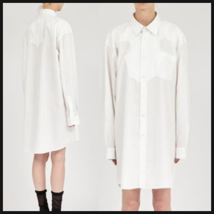 Maison Margiela■コットンシャツワンピース プラケットフロント