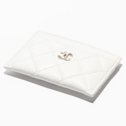 《王道！！》CHANEL カードケース ホワイト ｃｃロゴ