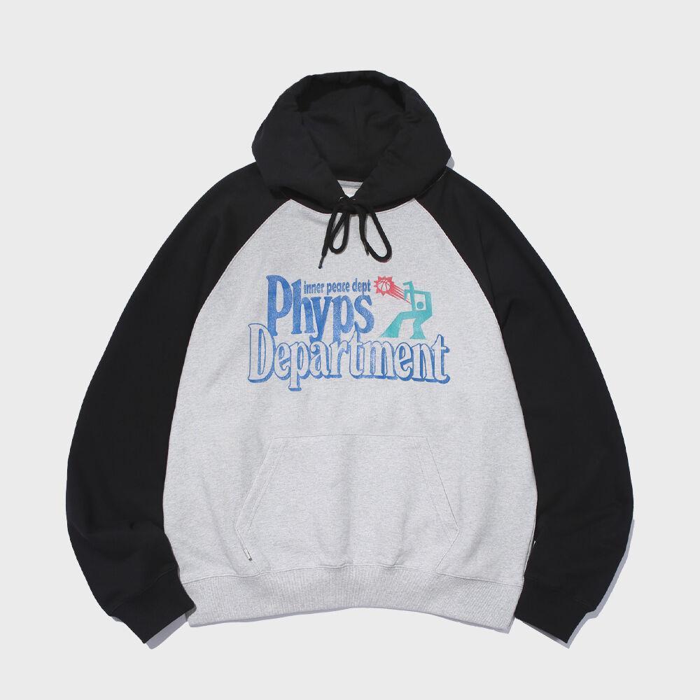 ◆Phyps Department◆ Basketball Shot Ragrun Hoodie_Gray/Blac