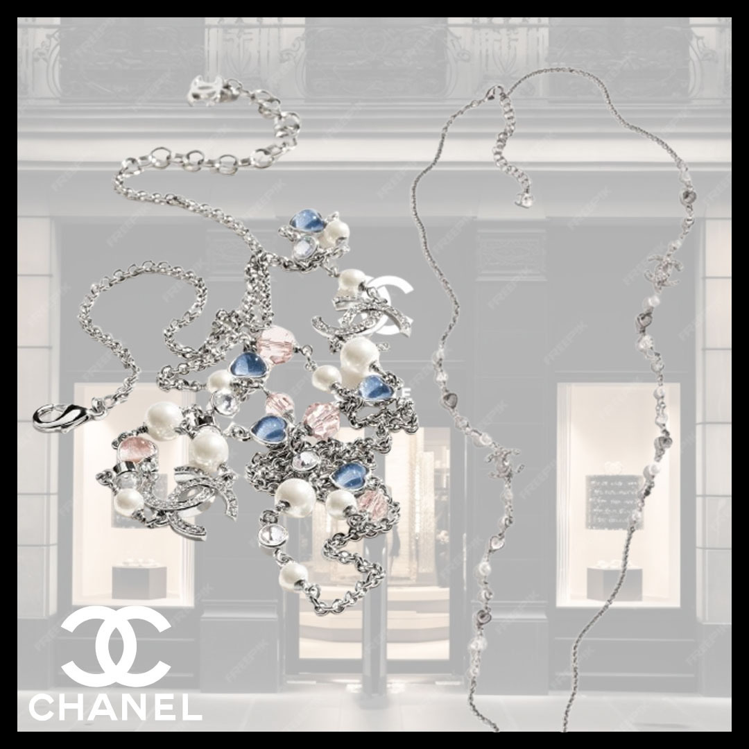 ◆ブルーのハートが可愛い◆【CHANEL】ロング ネックレス