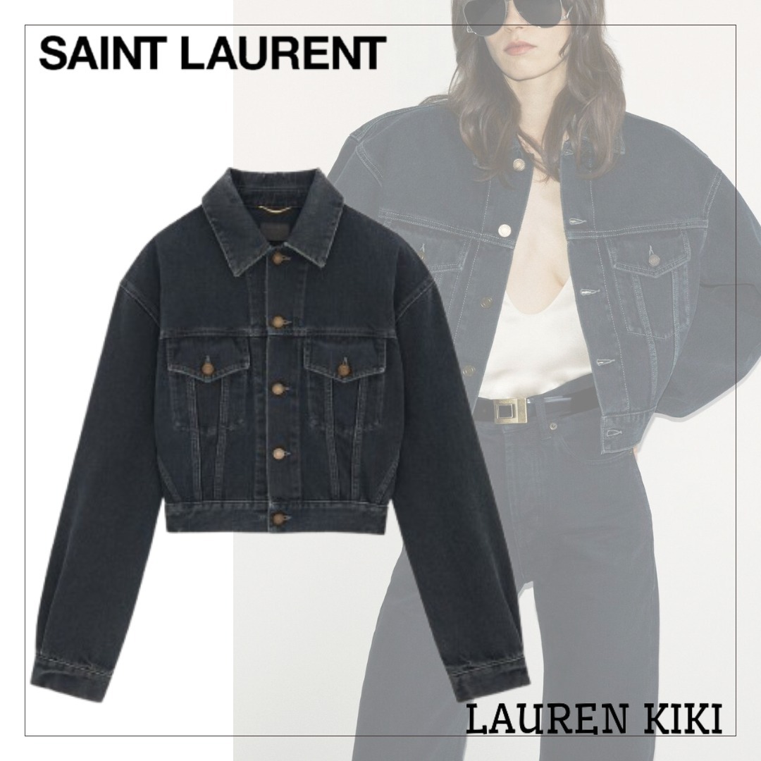 【Saint Laurent】80's デニムジャケット DarkBlueBlack 直営店