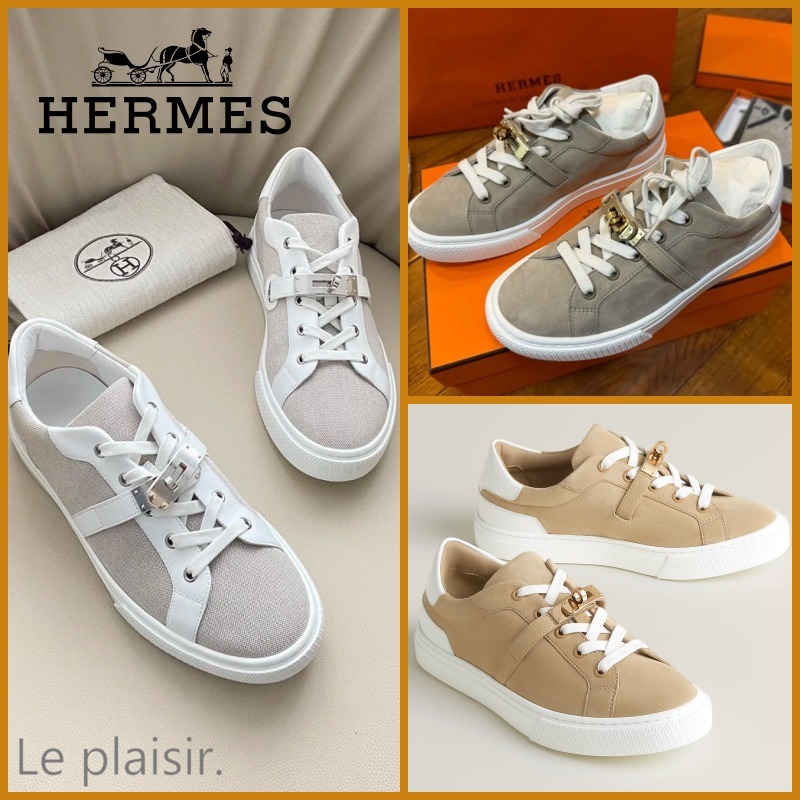 【バックルがかわいい♡】HERMES デイスニーカー