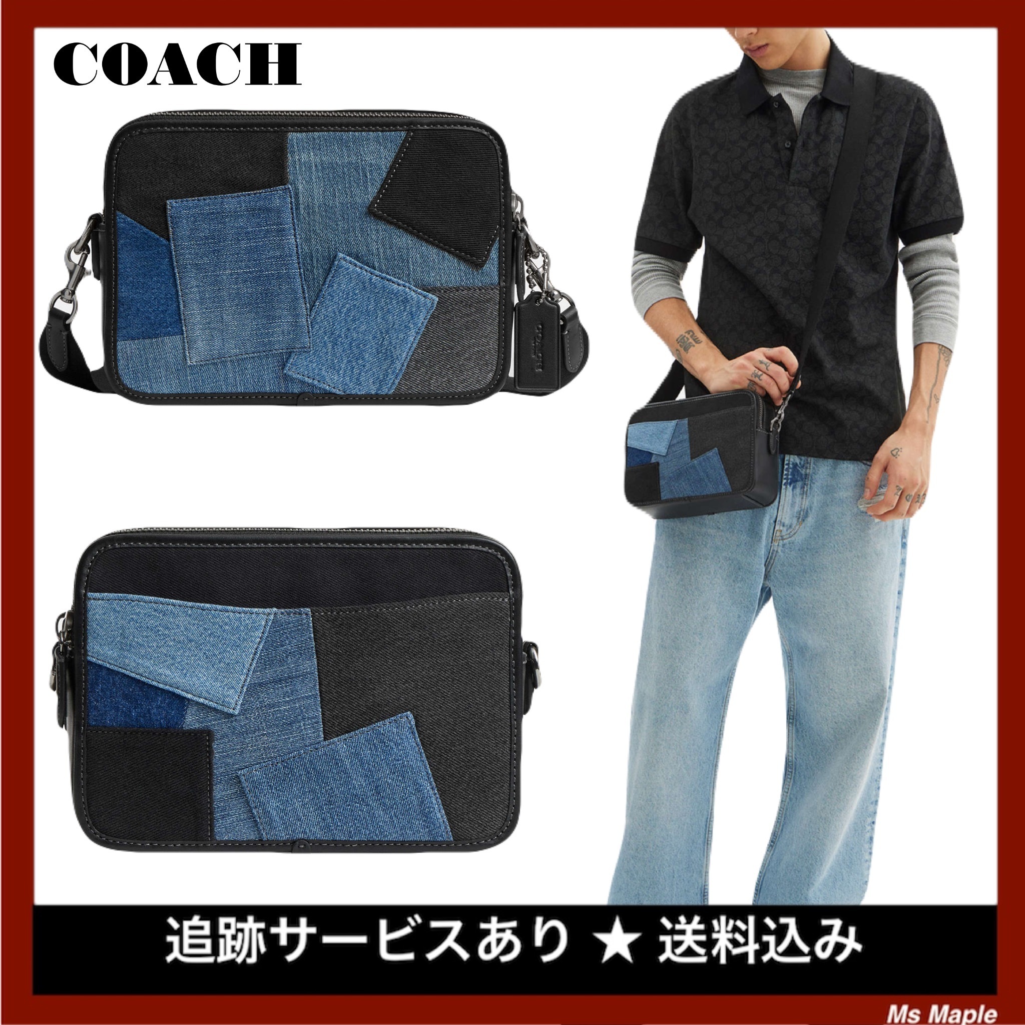 早割チケット パッチワーク☆本革レザー【COACH】クロスボディバッグ (Coach バッグ