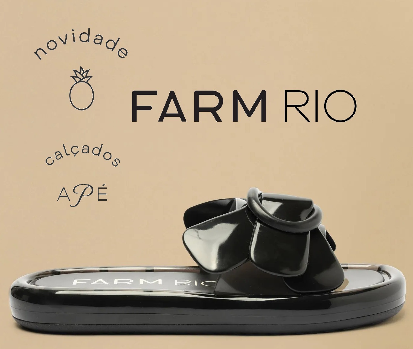 FARM*新シューズ*スライドサンダル*Ape*Slide Jelly Daisy Preto