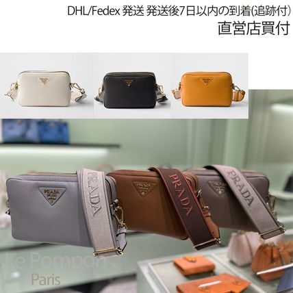PRADA オレンジ ナイロン ショルダーバッグ PRADA プラダ テスート 三角ロゴプレート オレンジ シルバー金具