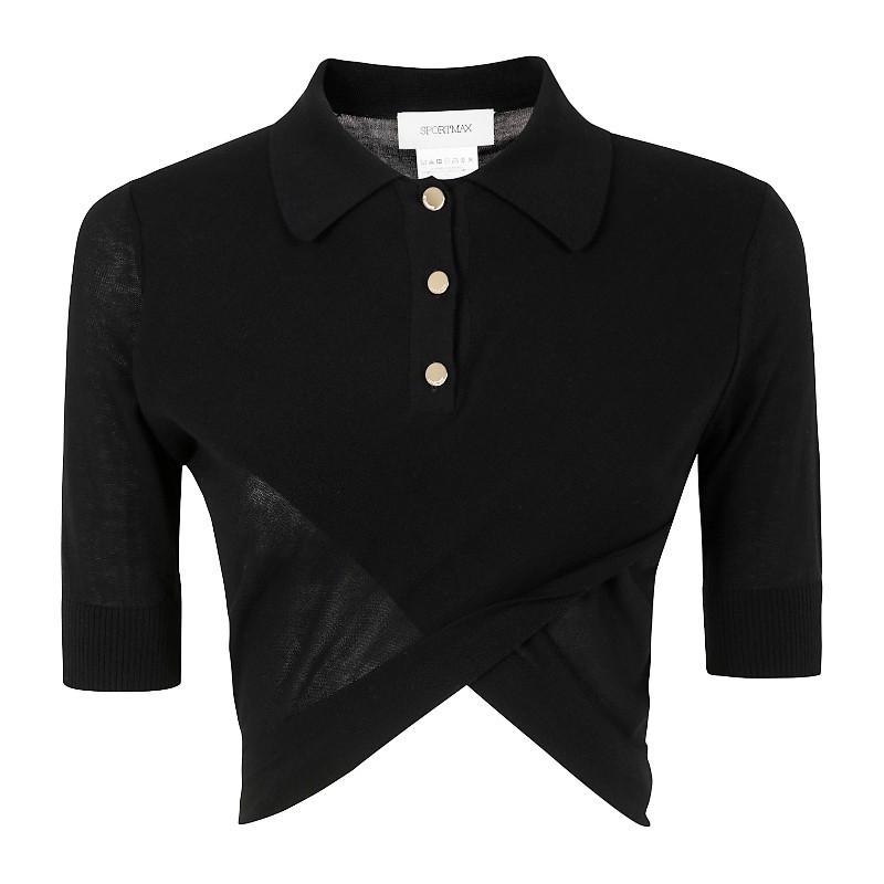 Tシャツ・カットソー SPORTMAX SS25 SHAKER CROPPED POLO SHIRT (2512361052600 005)
