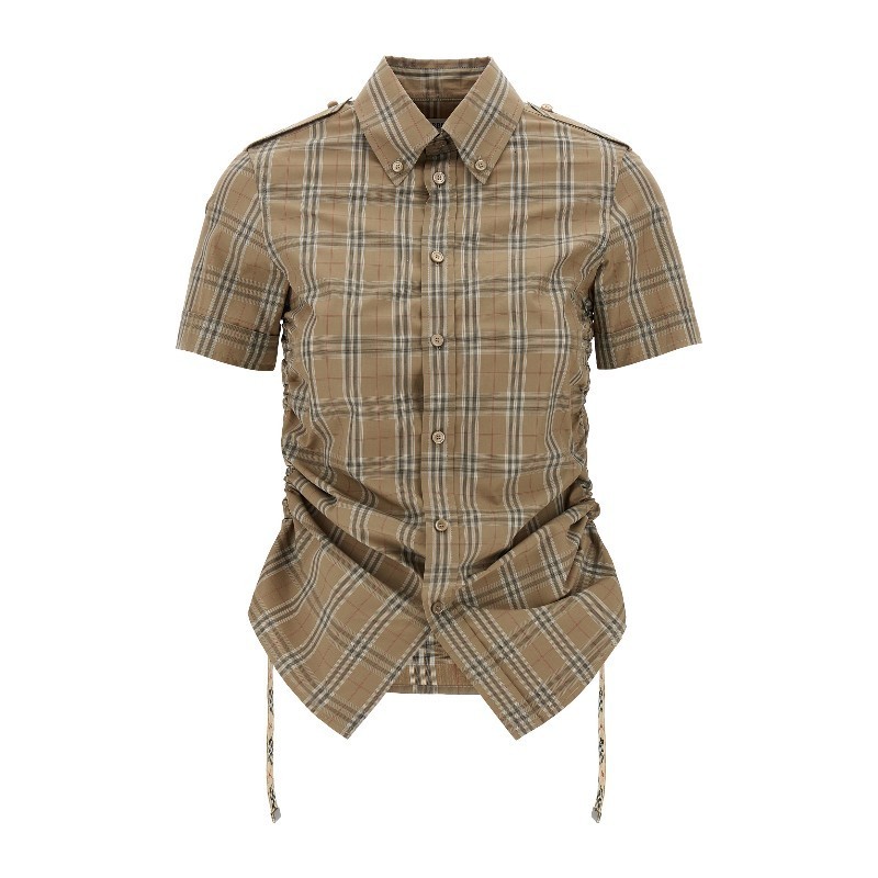 Tシャツ・カットソー Burberry SS25 Check shirt (8107968 NUTIPCHECK)
