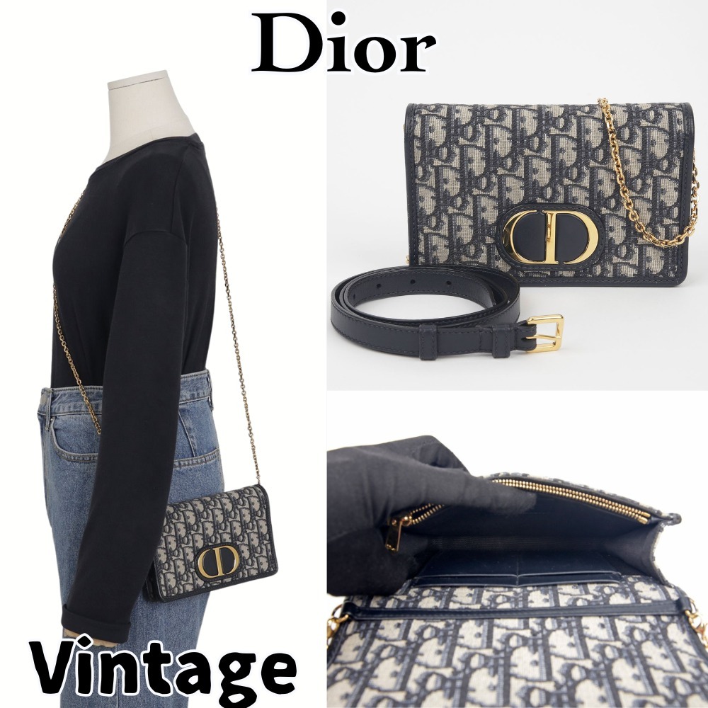 【ヴィンテージ】Rank:B☆Dior ブルー モンテイン BAG S2086UTZQ