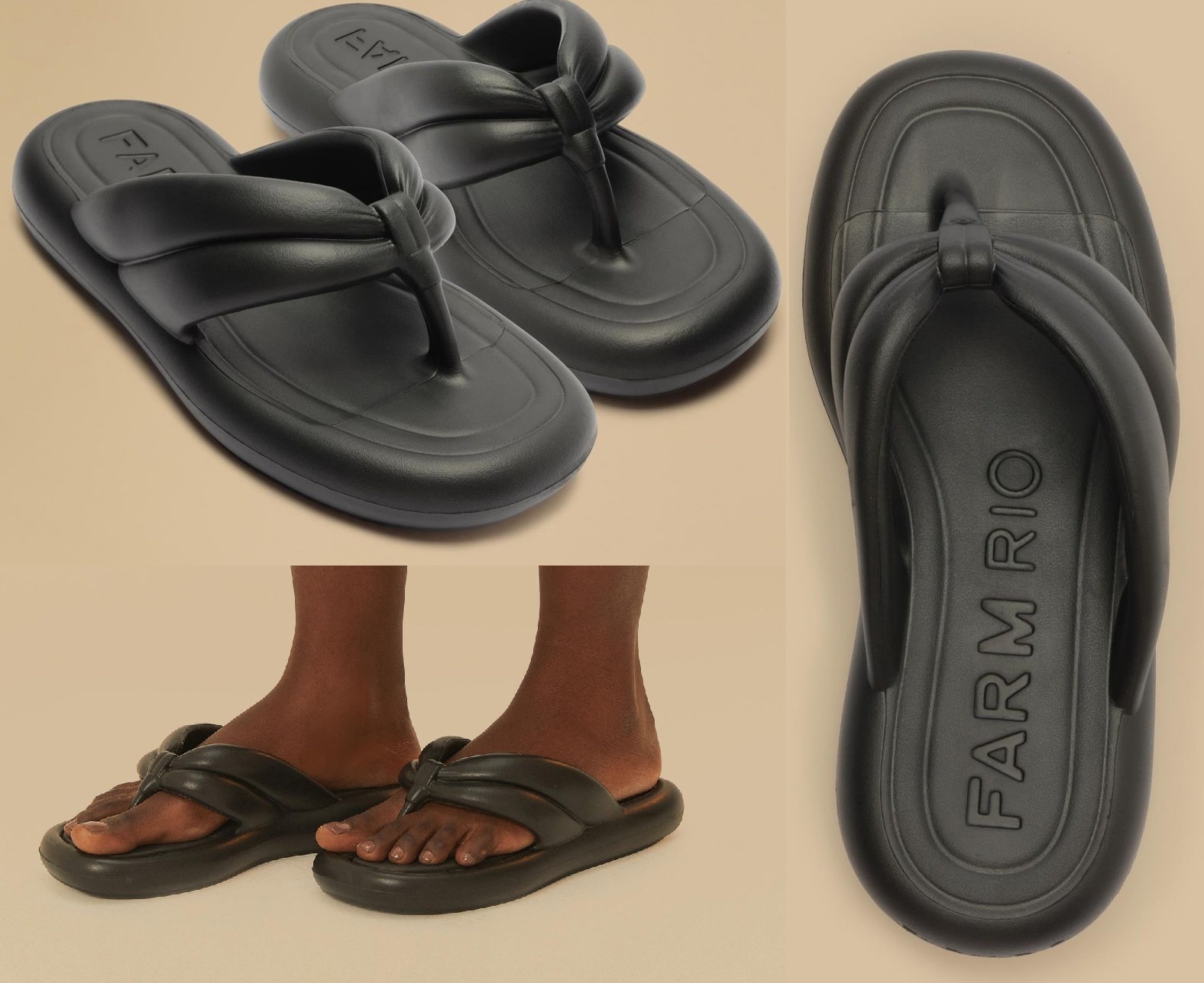 FARM*新シューズライン**Ape**トング*Chinelo Katita Preto