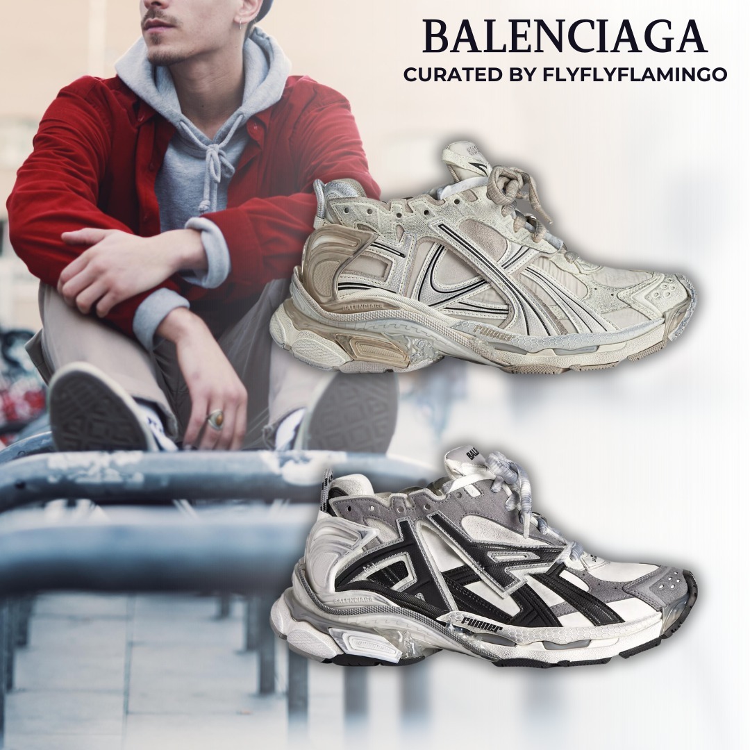 バレンシアガ【BALENCIAGA】お洒落! ロゴ ランナー スニーカー