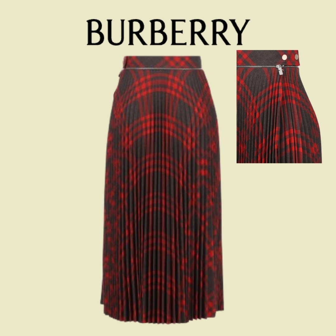 Burberry  バーバリー  プリーツ ジップディテール スカート