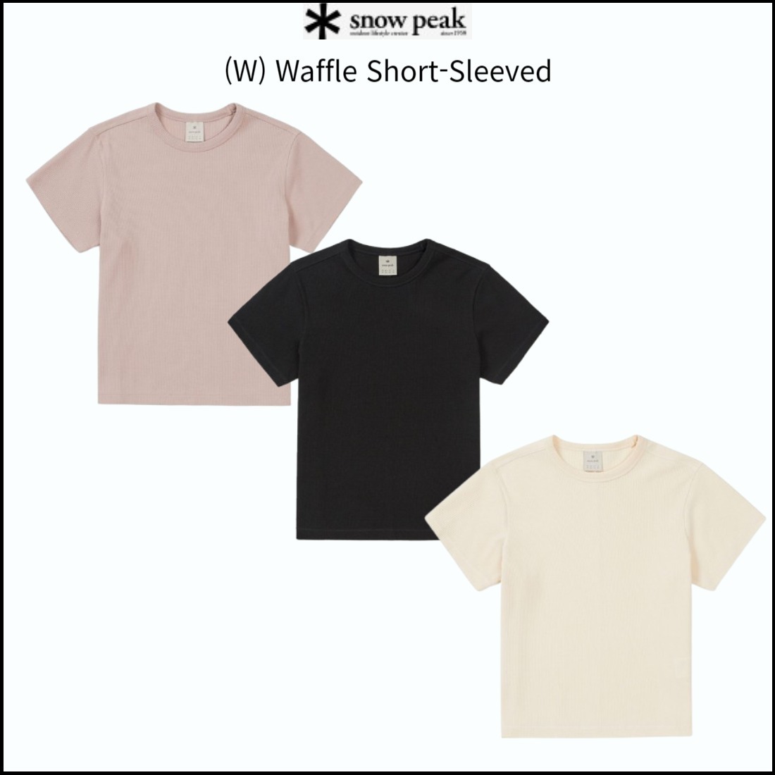 SNOWPEAK■(W) Waffle Short-Sleeved■送料込