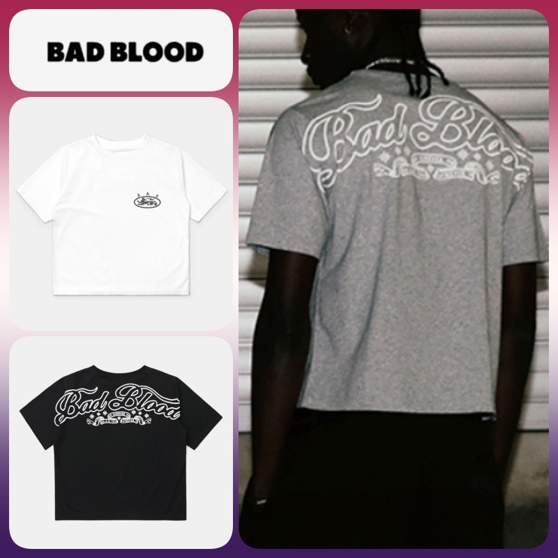 ◆BADBLOOD Mystic 1/2 Print T-Shirt Slim Fit/3色◆