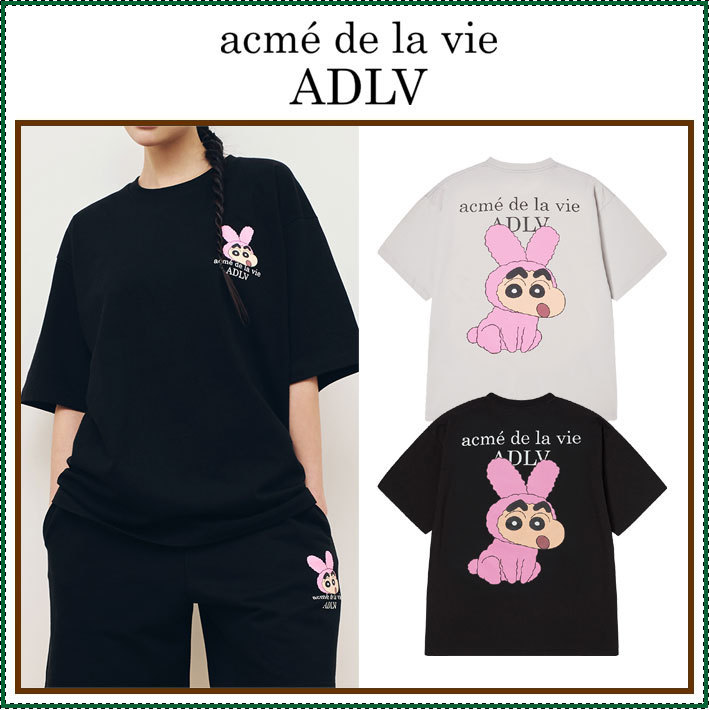 【ADLV】 FUZZY RABBIT SHINCHAN SHORT SLEEVE T-SHIRT / 追跡付
