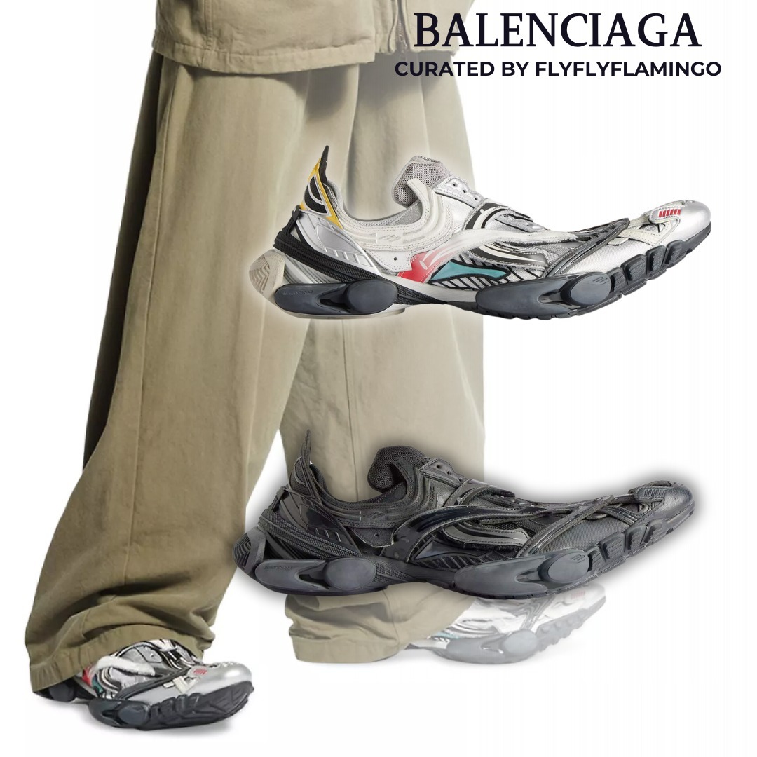 バレンシアガ【BALENCIAGA】ロゴプリント レプタイル スニーカー