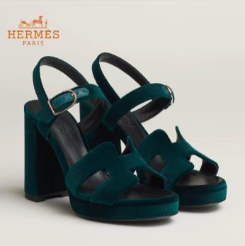 お洒落【HERMES】可愛い[H]カット☆ハイヒールサンダル Jazz 90