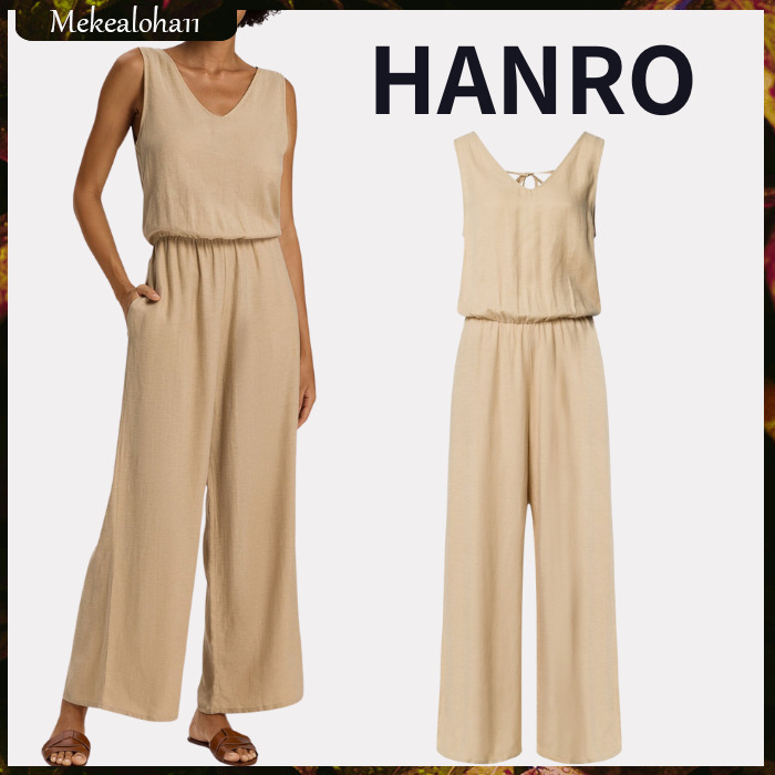 HANRO☆リネンブレンドジャンプスーツ ベージュ【関税送料込】