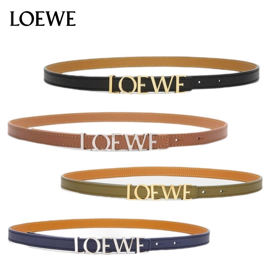 【直営店買付】ロエベ☆カーフ LOEWEバックルベルト☆E619Z16X16