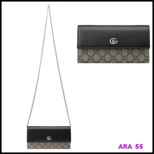 GUCCI(グッチ)/関税送料込み GG Marmont Mini Chain Long Wallet