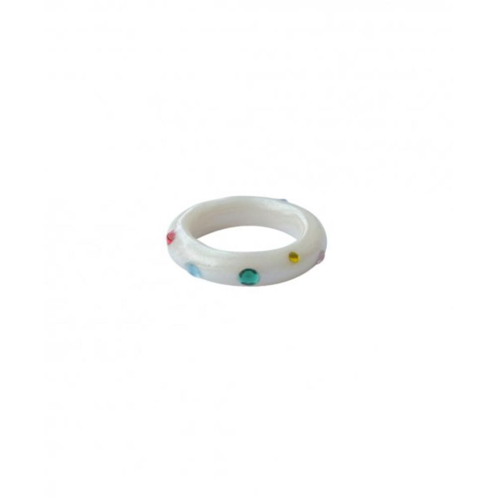 ☆nff☆ color parts ringglitter white nff12