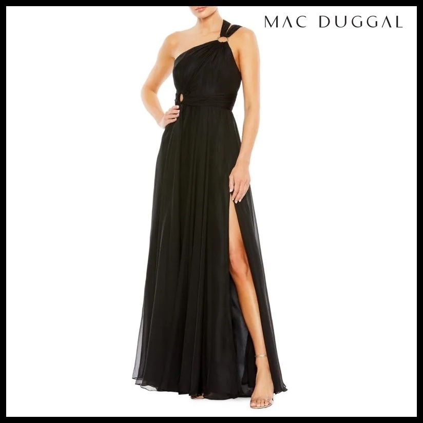 Mac Duggal ワンショルダーフィット＆フレアガウン