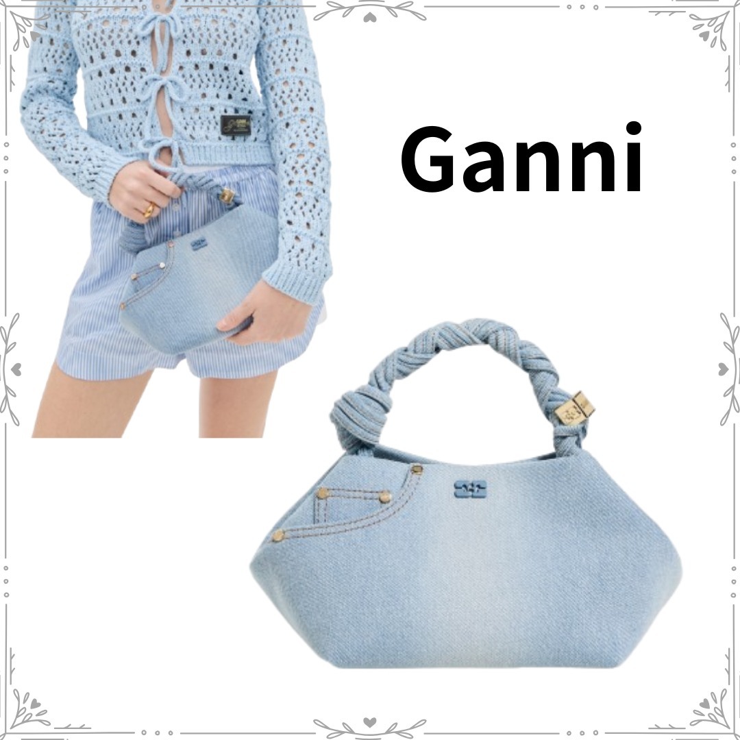 Ganni》スモール ウォッシュド デニム バッグ (Ganni