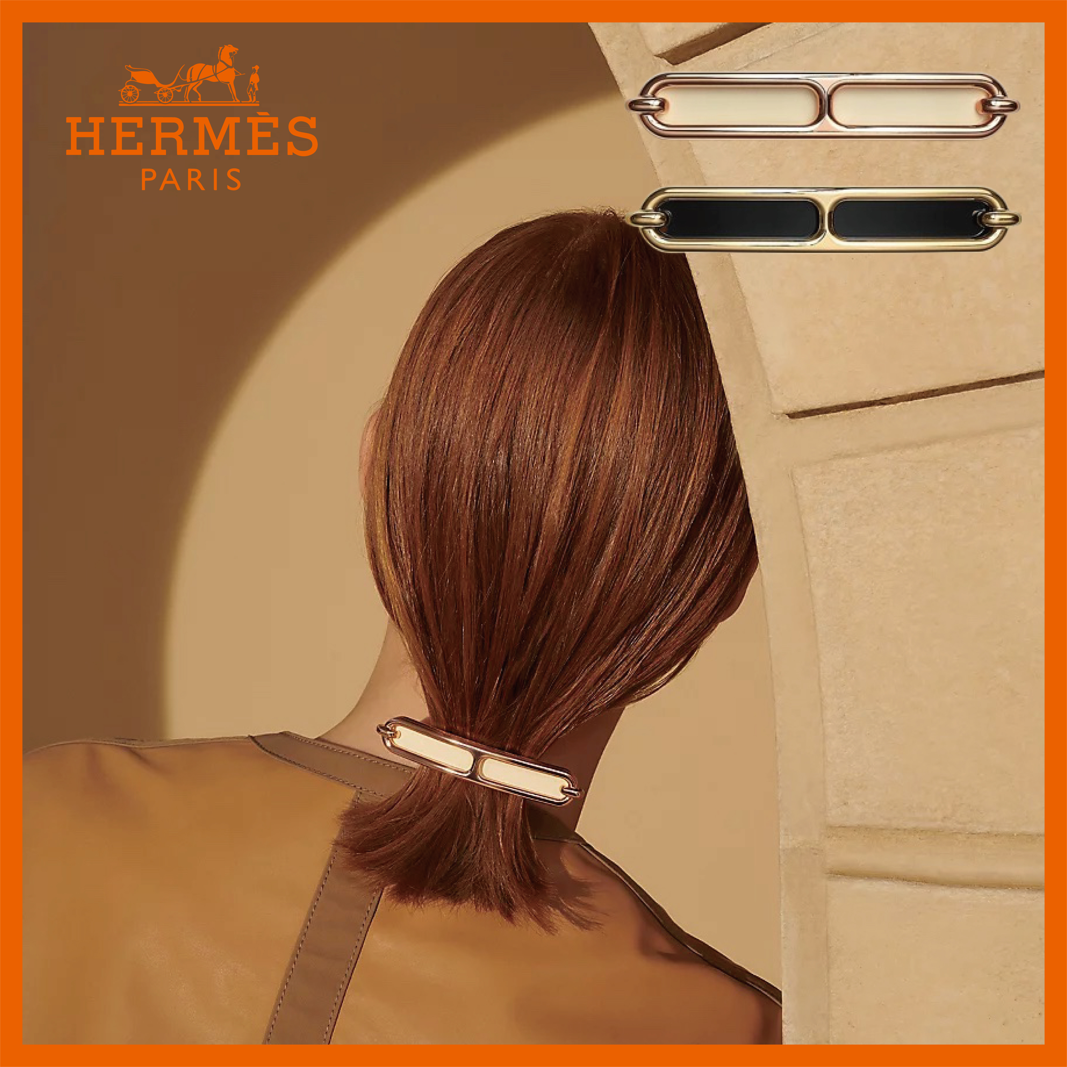 ギフトに♪HERMES Roulis PM ヘアクリップ