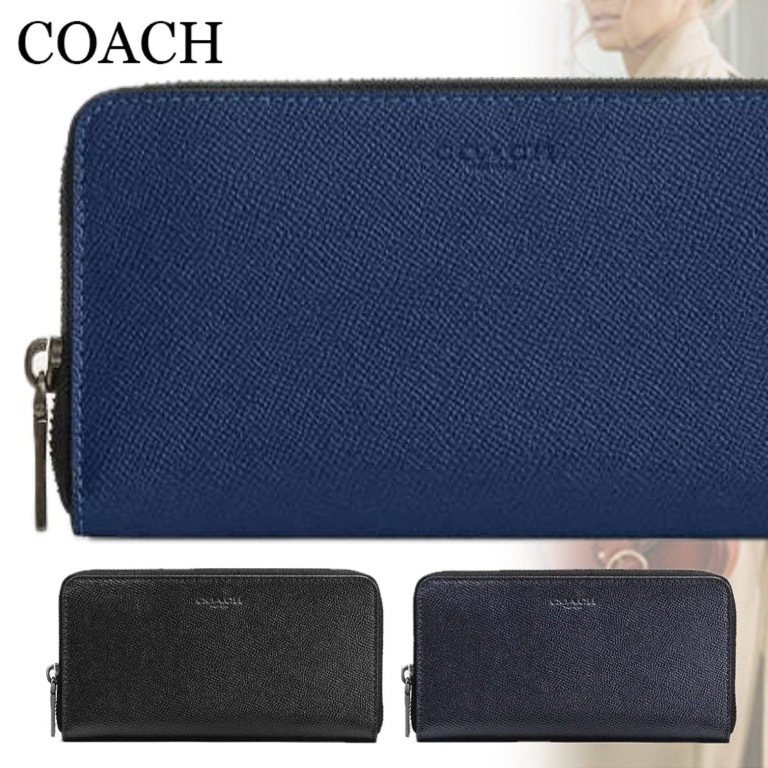 すぐ届く*COACH*アコーディオンウォレット クロスグレインレザー