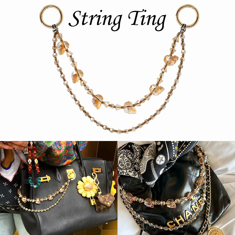 String Ting/スワロフスキー スカル バッグチャーム