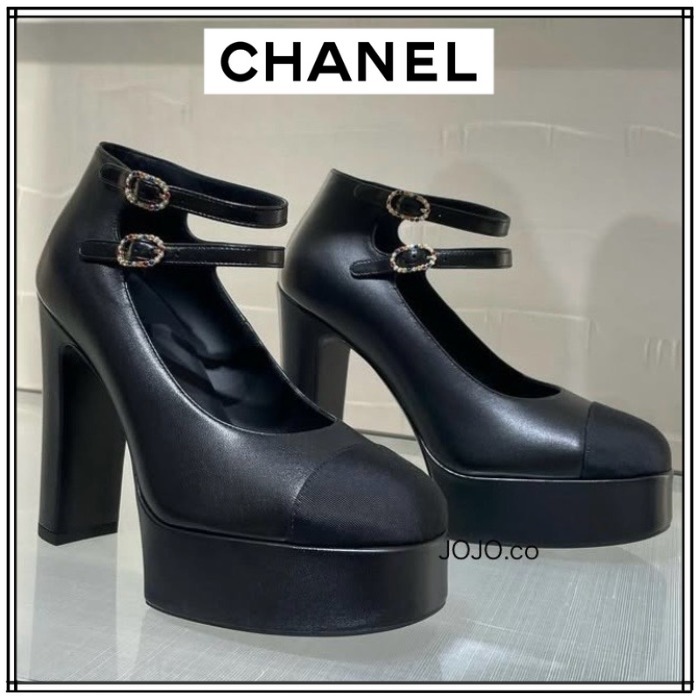 《スタイルUPデザイン♪》CHANEL ヒールパンプス メリージェーン