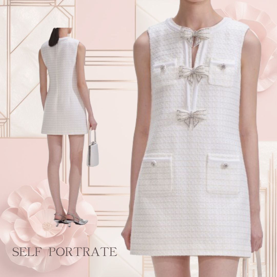 【SELF-PORTRAIT 上品♪ブークレボウミニドレス