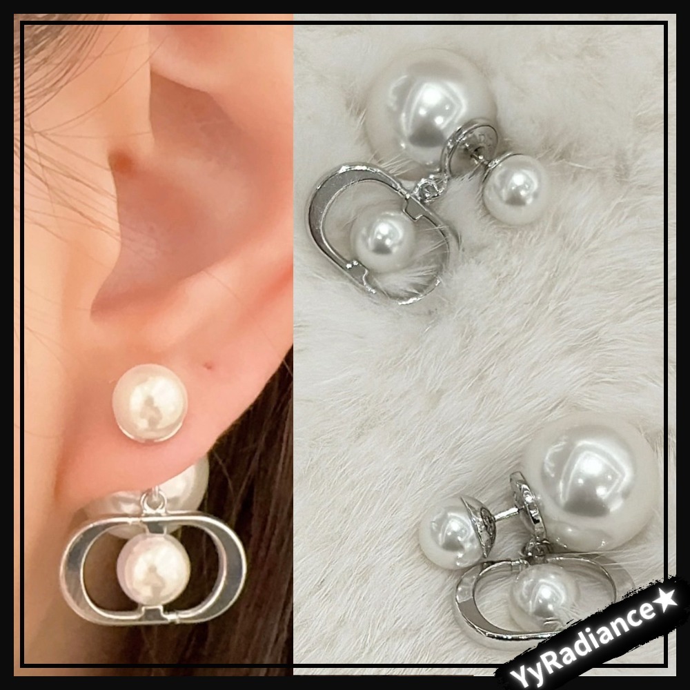 【ホワイトパールで上品な印象に♡】DIOR ピアス