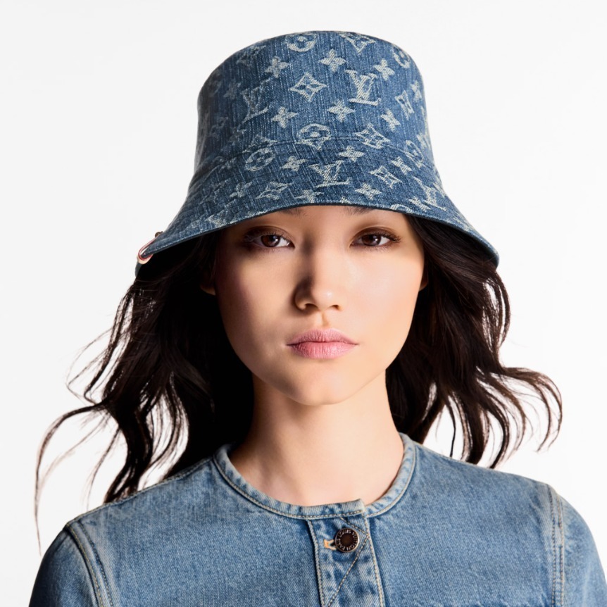 リバーシブル♡可愛い【LOUIS VUITTON】バケットハット 大人可愛い【Louis Vuitton】バケットハットデニム リバーシブル