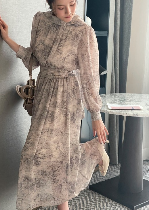 ★IAMMARI★ シフォンシェーリングタイワンピース 2COLORS ☆IAMMARI☆ シフォンシェーリングタイワンピース 2カラー