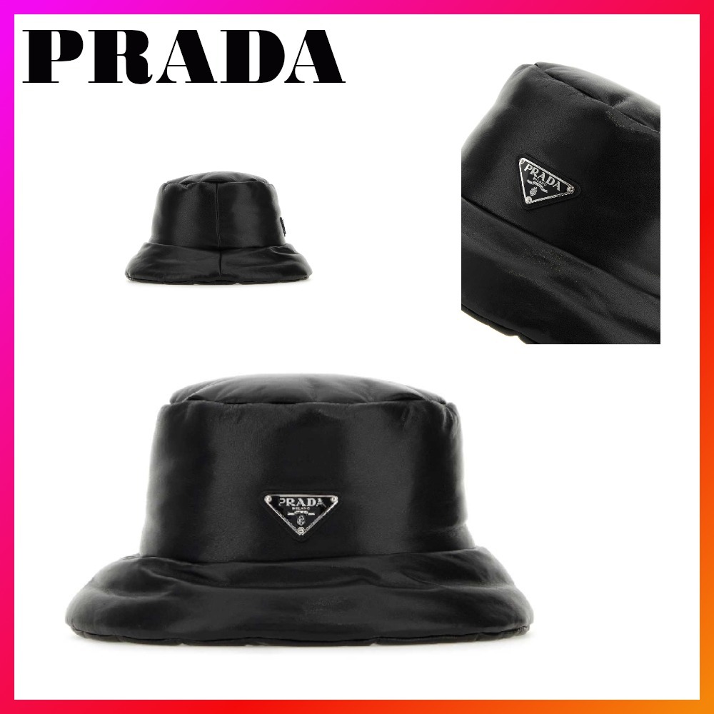 関税送料込み♦PRADA レザーバケットハット