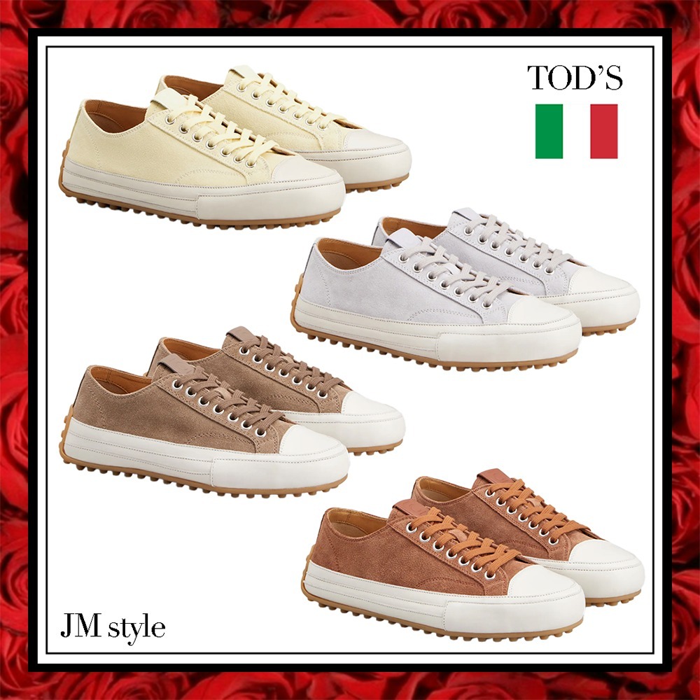 TOD'S   1T スエード＆ファブリック スニーカー 送料関税込 Tod's トッズ スエード スニーカー | ブラウン | FARFETCH JP