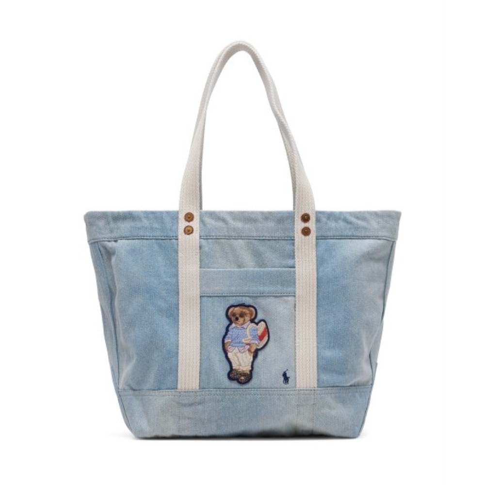 ■POLO RALPH LAUREN■ W Leather Miniature Crossbody Tote Blu