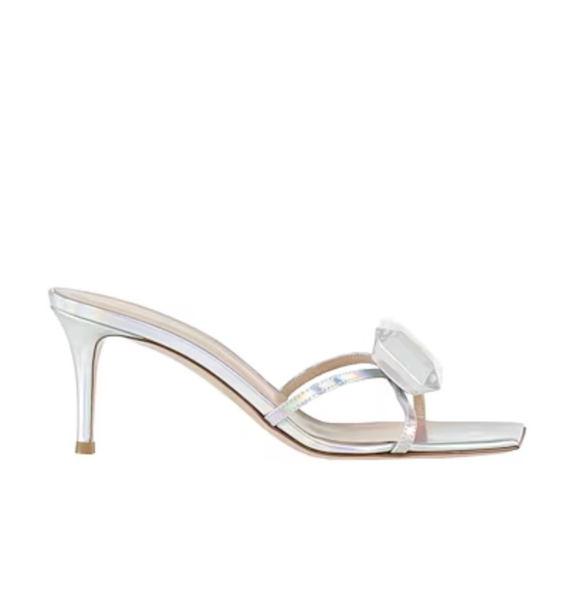 VIP SALE《Gianvito Rossi》JAIPUR ミュール メタリックレザー