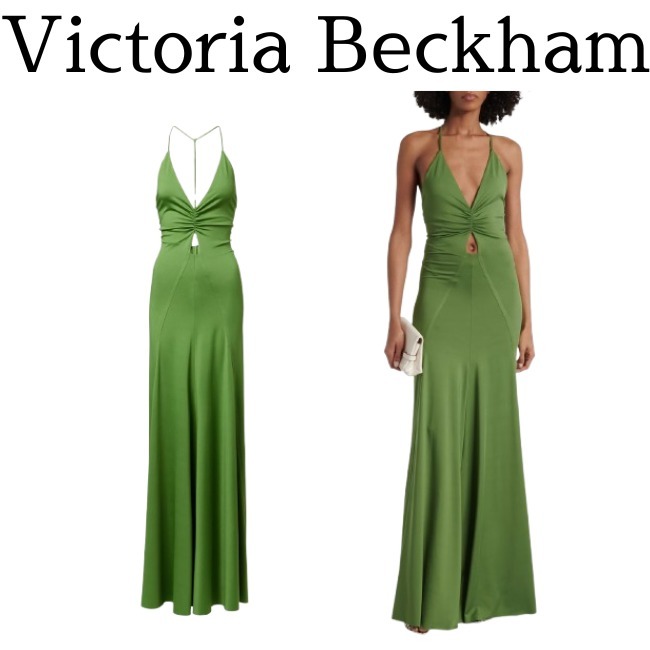 【Victoria Beckham】シャーリングカットアウトジャージーガウン