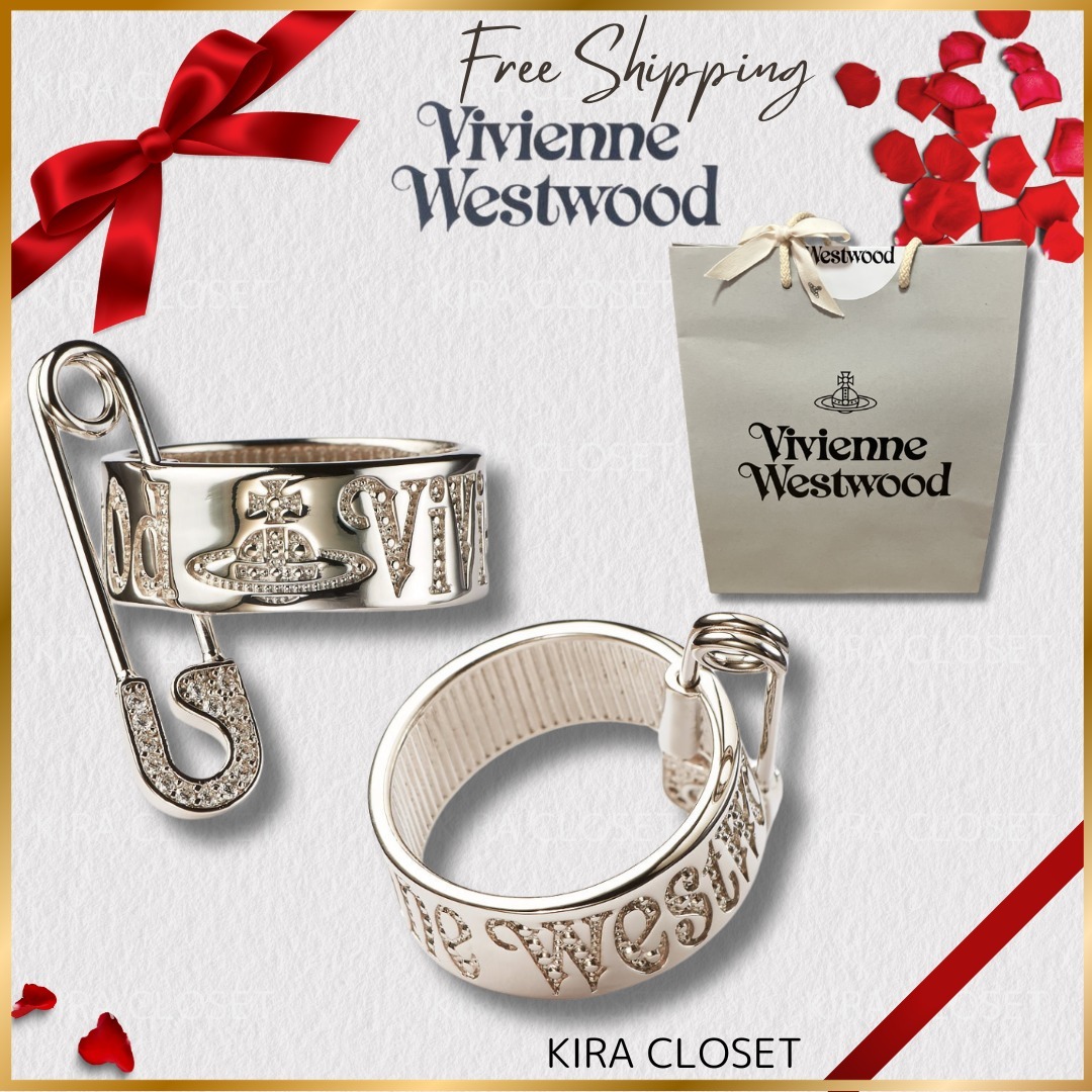 すぐ届く Vivienne Westwood【華やかな輝き♪】ORB ロゴ リング