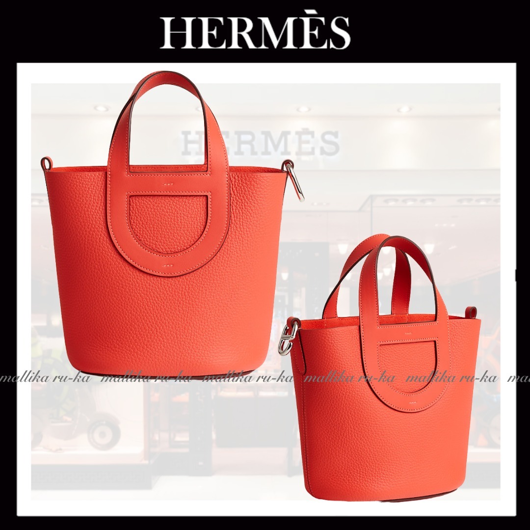 上品☆大人可愛いオレンジ【HERMES】イン・ザ・ループ トート