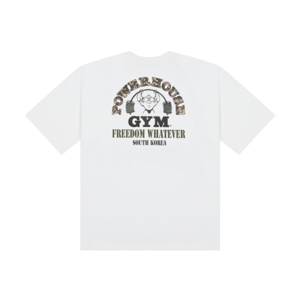 ☆FREEDOM☆ Powerhouse Camo Logo Overfit T-Shirt White PH24S